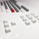 104 Doubleshot OEM PBT Keycaps (Greyish White | Red) - DataBlitz