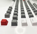 104 Doubleshot OEM PBT Keycaps (Greyish White | Red) - DataBlitz