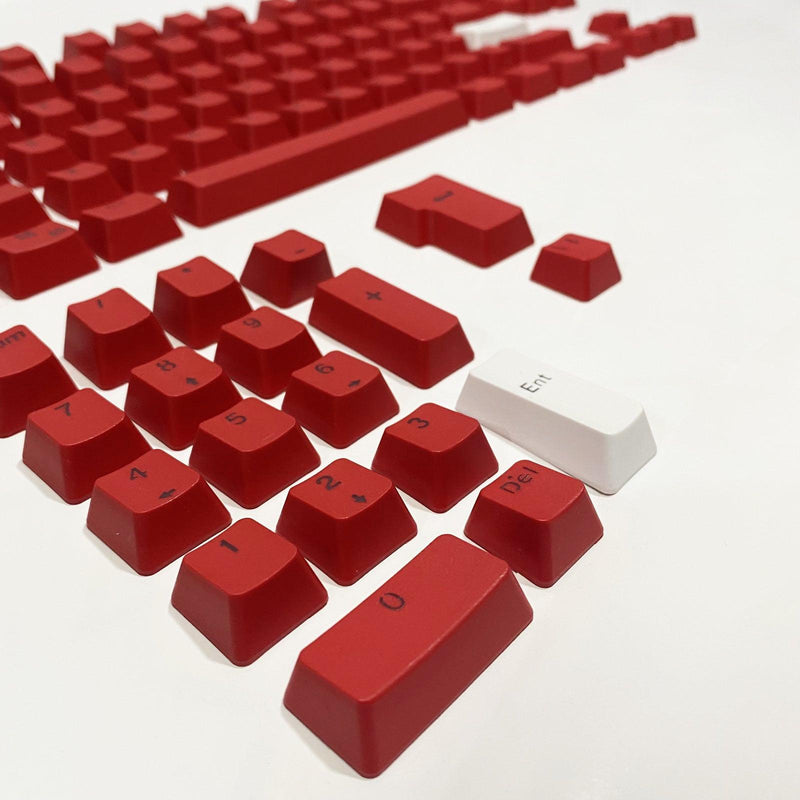 104 Doubleshot OEM PBT Keycaps (Jujube Red) (PBT2-48) - DataBlitz