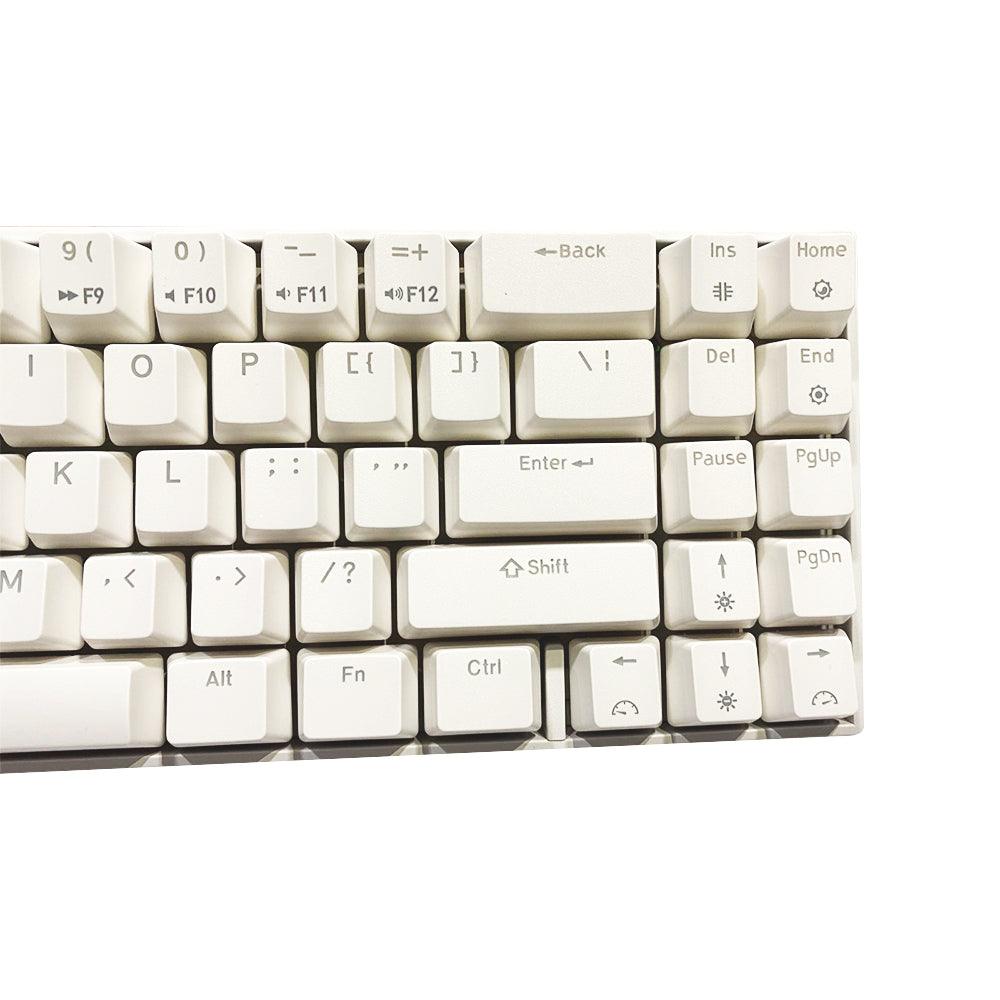 ROYAL KLUDGE RK71 DUAL-MODE RGB 71 KEYS HOT SWAPPABLE MECHANICAL KEYBOARD WHITE (BROWN SWITCH) - DataBlitz