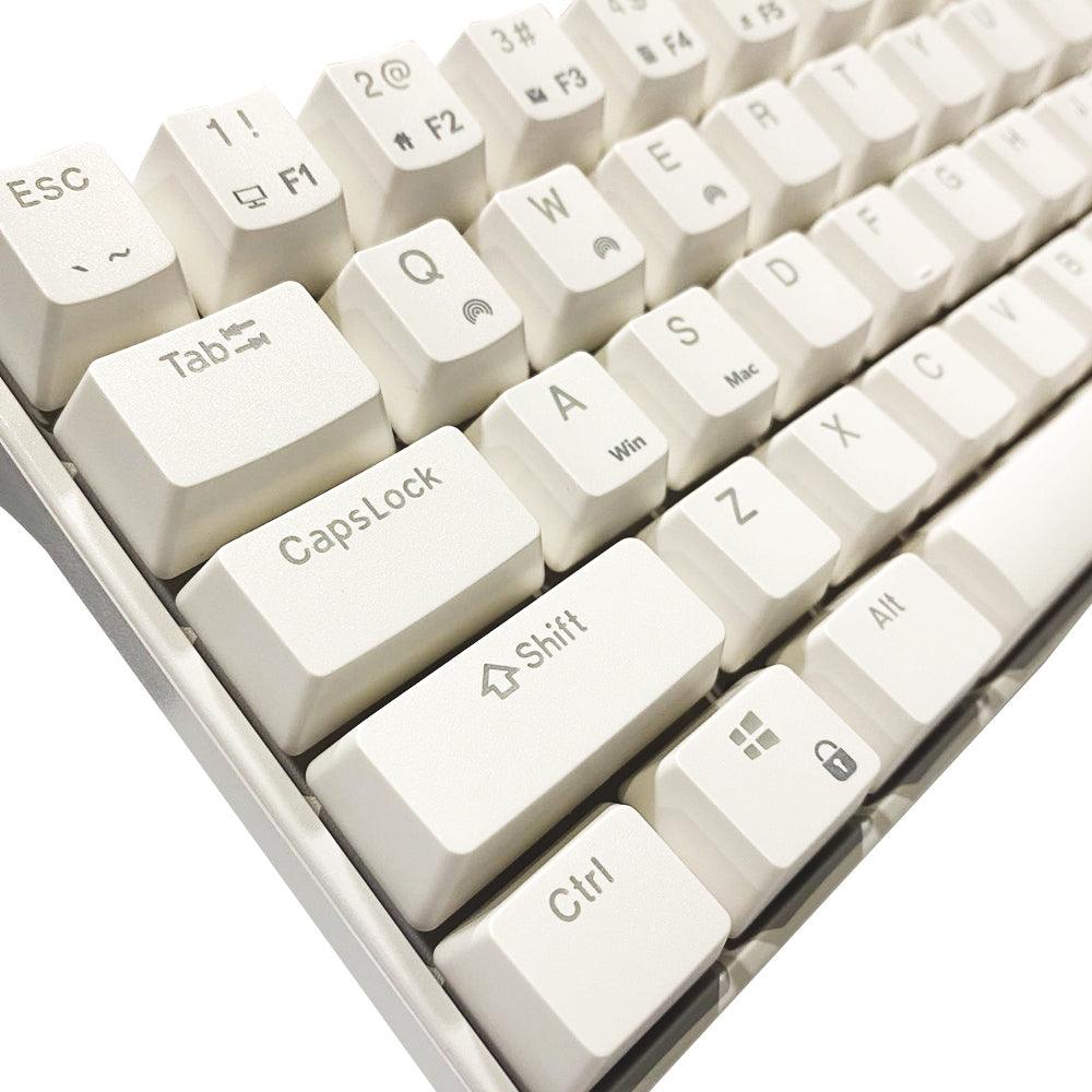 ROYAL KLUDGE RK71 DUAL-MODE RGB 71 KEYS HOT SWAPPABLE MECHANICAL KEYBOARD WHITE (RED SWITCH) - DataBlitz