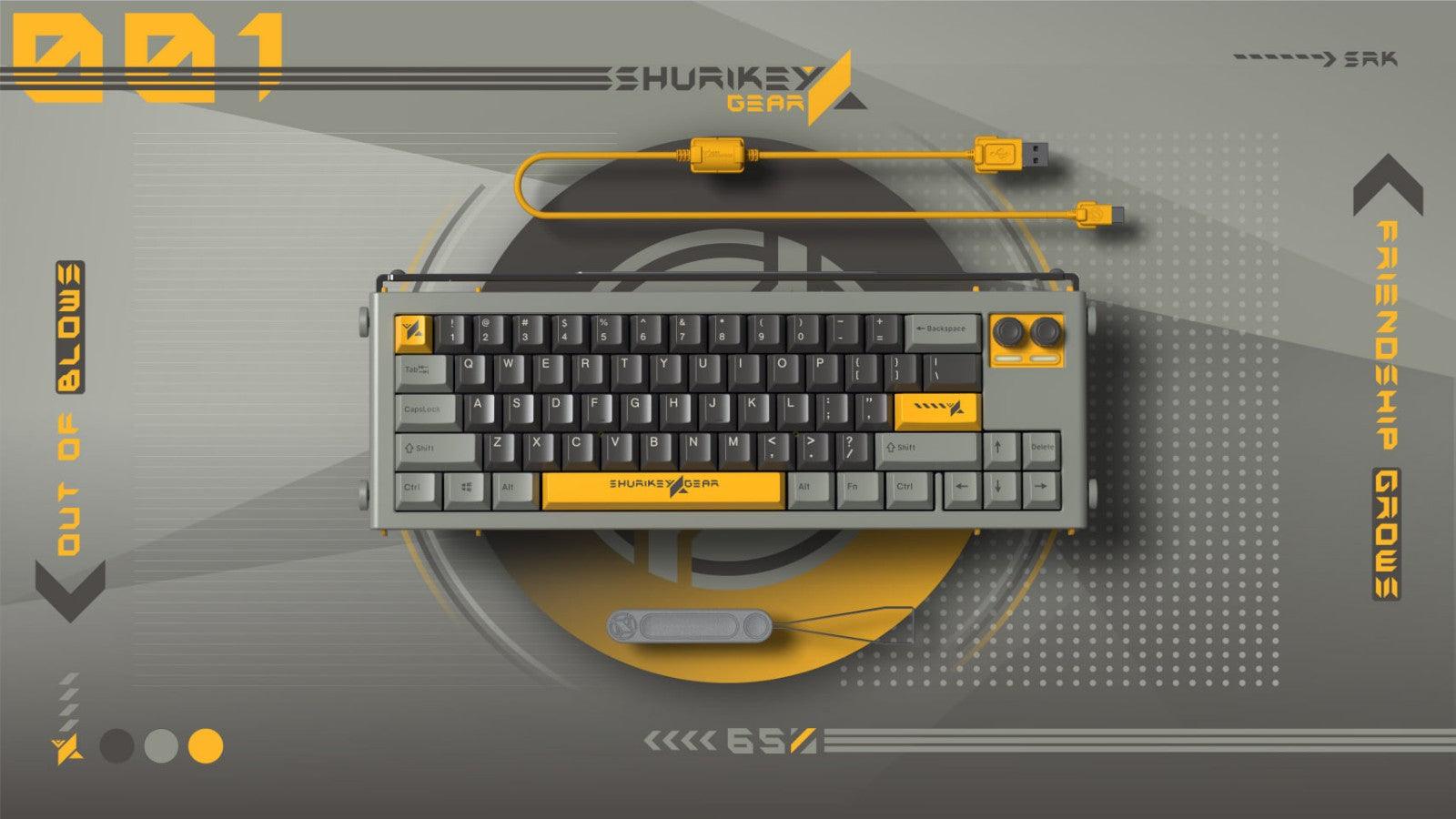SHURIKEY SKB65 HANZO 001 MECHANICAL KEYBOARD (VARMILO EC ROSE V2) (S01A001B002C1D01E001) - DataBlitz