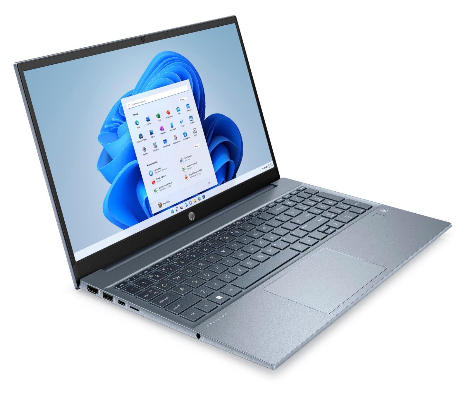 HP Pavilion 15-EG2058TX Laptop (Fog Blue) | 15.6" FHD (1920 x 1080) IPS LED | i7-1255U | 16 GB DDR4 RAM | 1 TB SSD | NVIDIA GeForce MX550 | Windows 11 | MS Office Home & Student 2021 | HP PRELUDE 15.6" Topload Bag - DataBlitz