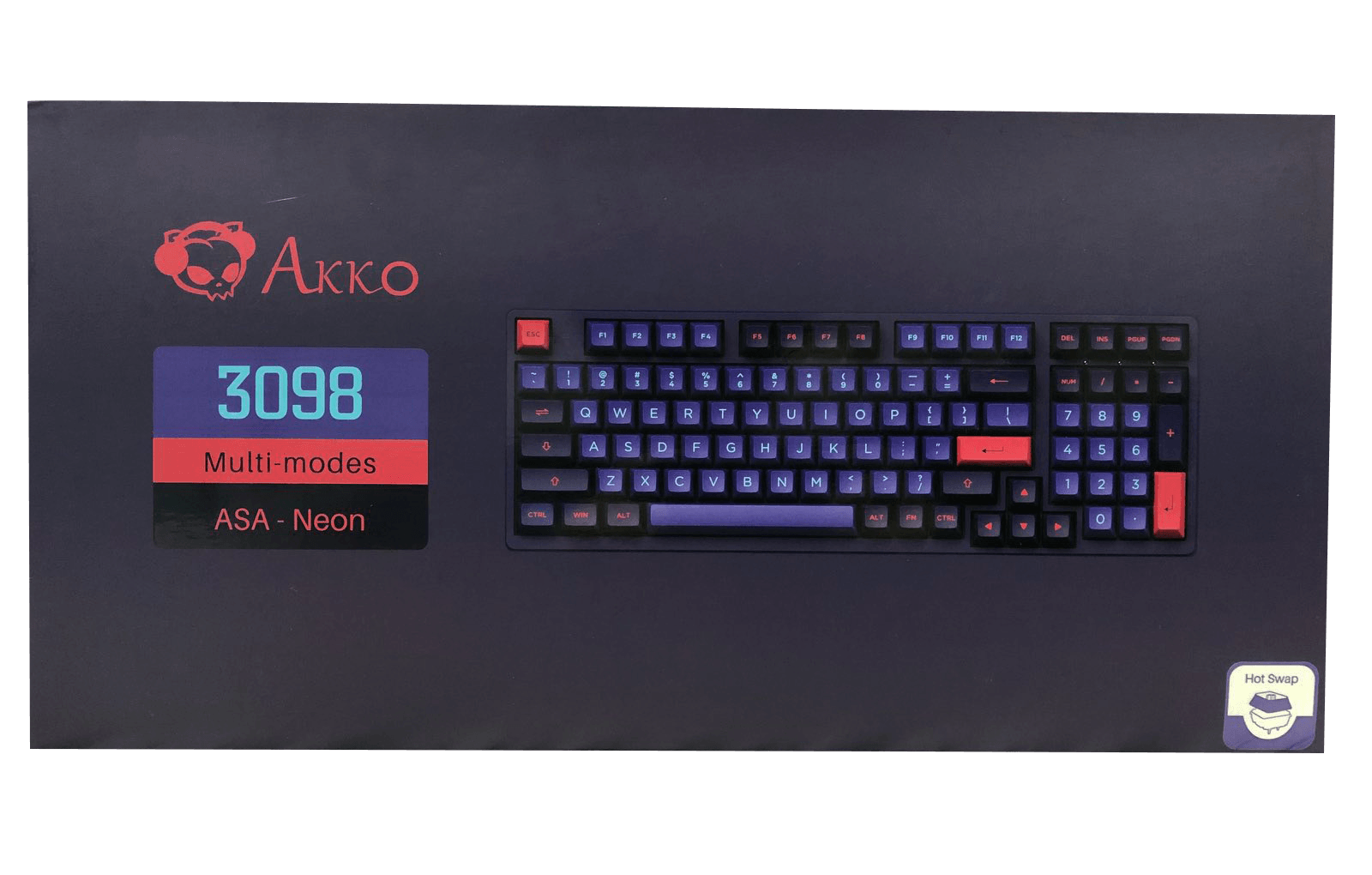 AKKO NEON 3098B MECHANICAL KEYBOARD (AKKO SWITCH JELLY PINK) - DataBlitz
