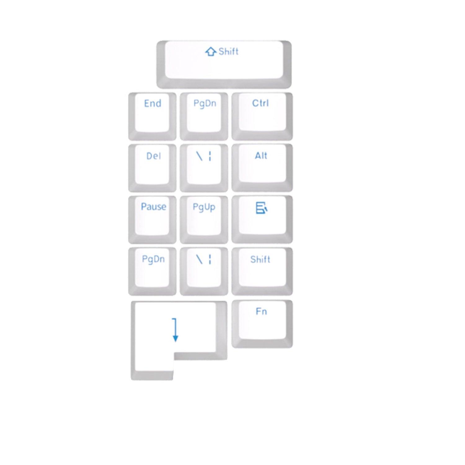 Royal Kludge RK-1103 Double Shot Keycaps (White/Blue/Yellow) 115 Keys - DataBlitz