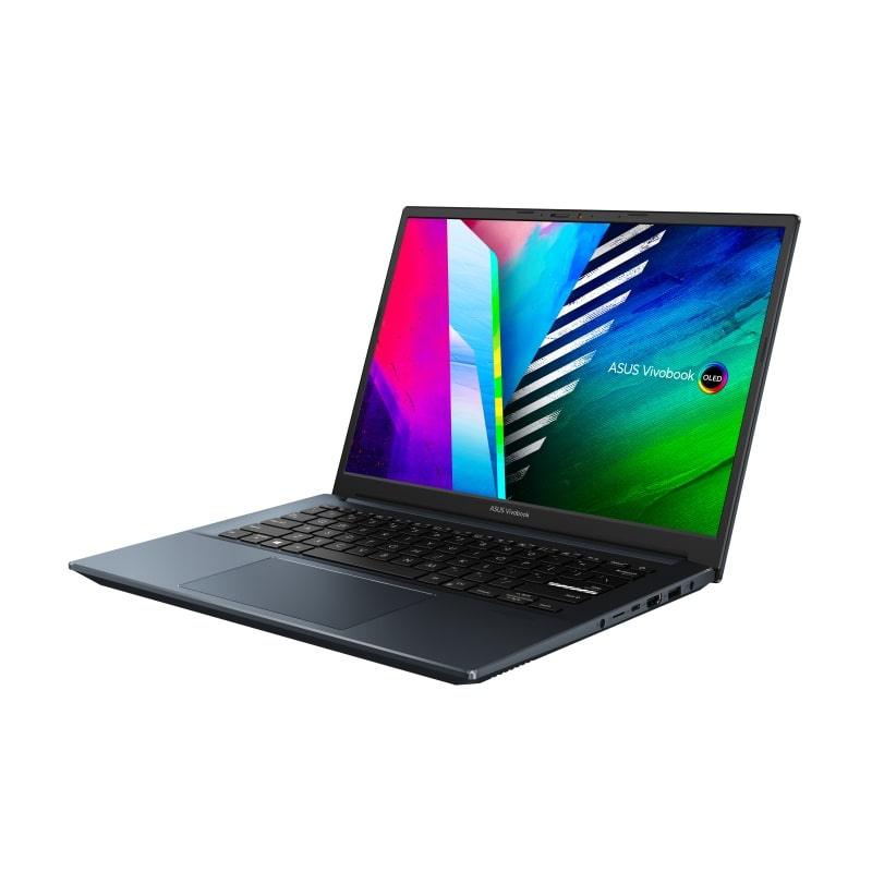 ASUS VIVOBOOK PRO 14 OLED M3401QA-KM051TS LAPTOP (QUIET BLUE) | 14.0” 2.8K OLED | RYZEN 7 5800H | 16GB DDR4 | 512GB SSD | AMD RADEON | WIN10   + MS OFFICE HOME & STUDENT 2019 + ASUS NEREUS BACKPACK/BK - DataBlitz
