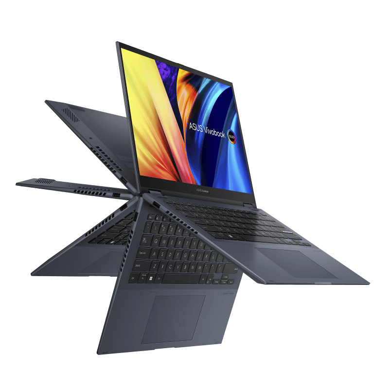 ASUS Vivobook S 14 FLIP OLED TN3402QA-KN090WS Laptop (Quiet Blue) | 14" 2.8K | Ryzen 7 5800H | 8GB DDR4 | 512 GB SSD | AMD Radeon Graphics | Windows 11 Home | MS Office H&S 2021 | Palmrest | ASUS Sleeve | Stylus Pen - DataBlitz