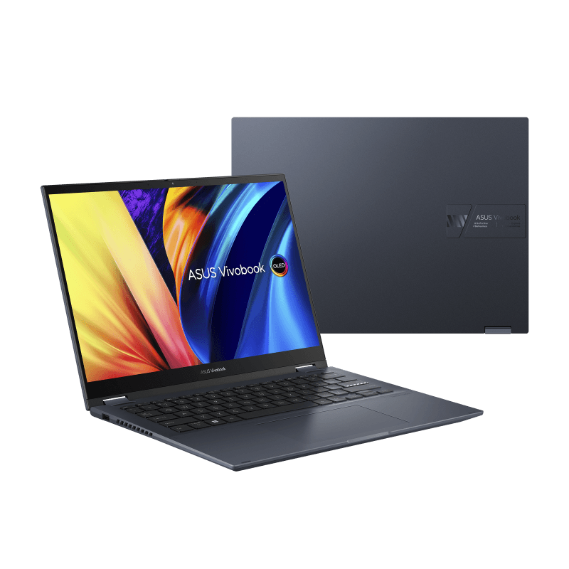 ASUS Vivobook S 14 FLIP OLED TN3402QA-KN090WS Laptop (Quiet Blue) | 14" 2.8K | Ryzen 7 5800H | 8GB DDR4 | 512 GB SSD | AMD Radeon Graphics | Windows 11 Home | MS Office H&S 2021 | Palmrest | ASUS Sleeve | Stylus Pen - DataBlitz