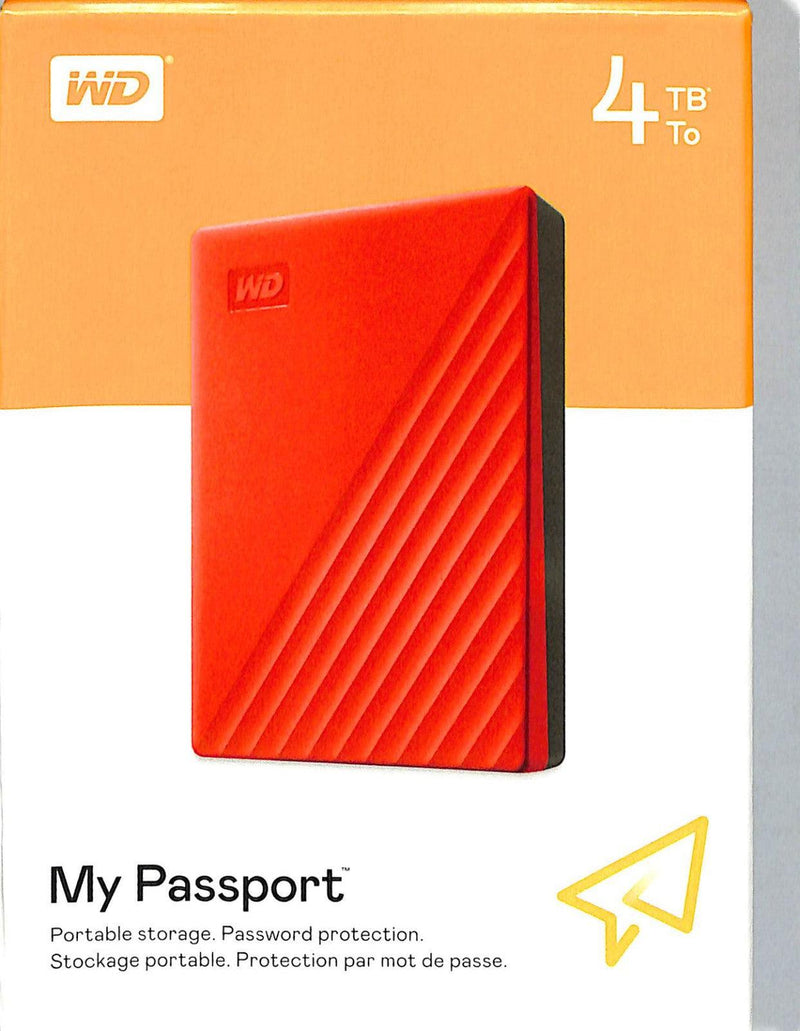 WD MY PASSPORT EXTERNAL HARD DRIVE 3.0 4TB (RED) + WD SOFT POUCH - DataBlitz