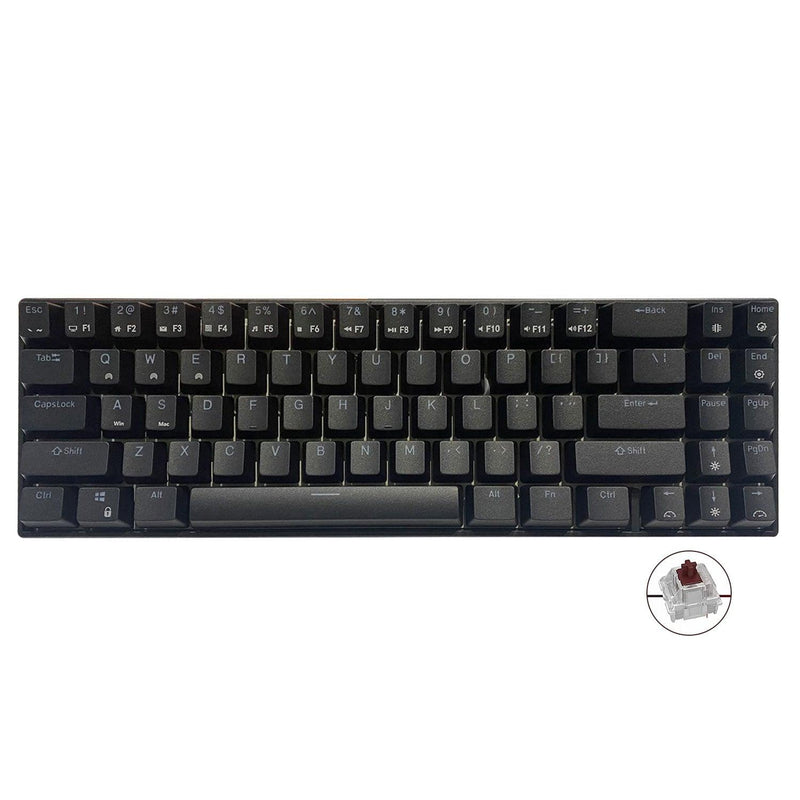 ROYAL KLUDGE RK71 DUAL-MODE RGB 71 KEYS HOT SWAPPABLE MECHANICAL KEYBOARD BLACK (BROWN SWITCH) - DataBlitz