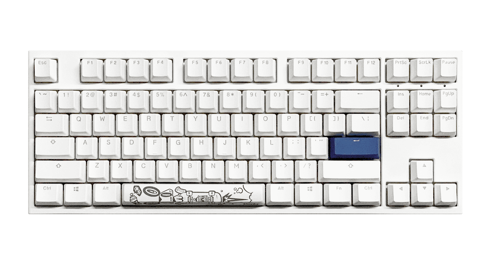 DUCKY ONE 2 TKL MECHANICAL KEYBOARD WHITE CASE (CHERRY RGB SPEED SWITCH) (DKON1787ST-PUSPDWWT1) - DataBlitz