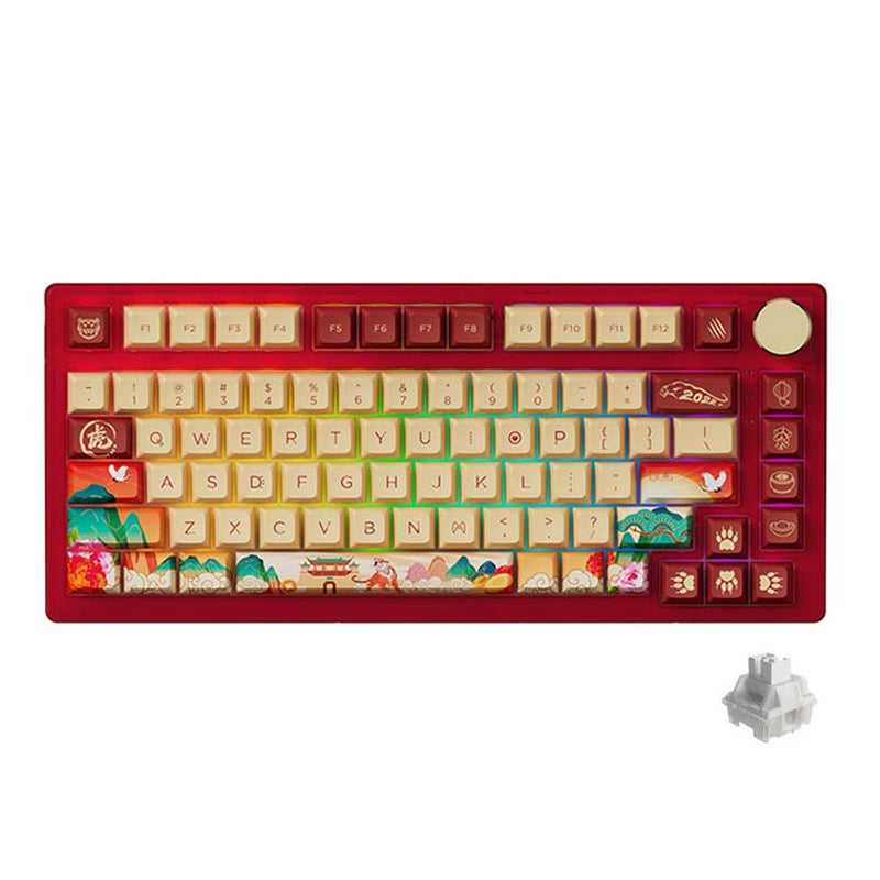 AKKO PC75B PLUS YEAR OF TIGER RGB MECHANICAL KEYBOARD (AKKO CS JELLY WHITE-LUBED) - DataBlitz