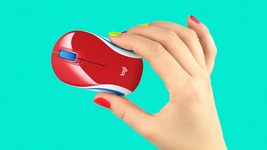 LOGITECH M187 WIRELESS ULTRA PORTABLE MOUSE (RED) - DataBlitz
