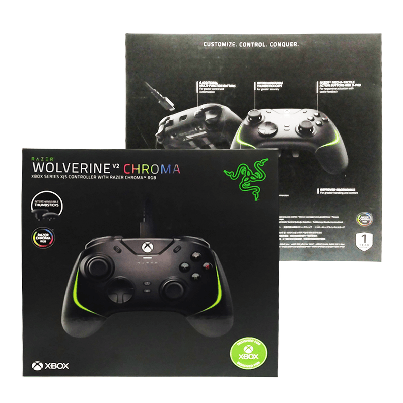 RAZER WOLVERINE V2 CHROMA WIRED GAMING CONTROLLER FOR XBOX SERIES X ...